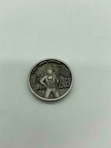 Balfour Pewter Apollo 11 First Lunar Landing July 20 1969 Commemorative Coin - Picture 1 of 2