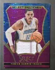 2013-14 Select #55 Tobias Harris Swatches Purple Prizm Jersey Patch Serial /99