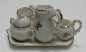 SERVICE À CAFÉ Vintage Miniature pour Maison de Poupée - Picture 1 of 2