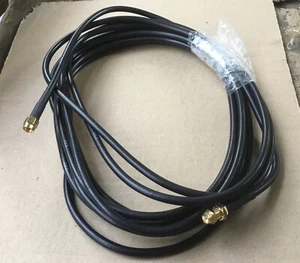 RP-SMA Male Female coaxial Wi-Fi antenna extension cable 16 ft CFD-200 - Picture 1 of 2