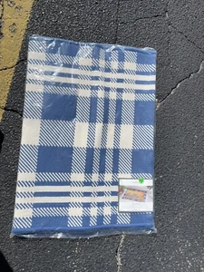 Soglia reversibile Accent Run 24” x 36” plaid blu e bianco - Foto 1 di 3