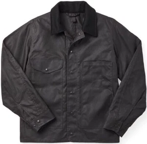 Filson Tin Jacket 20204432 Cinder Dark Black Grey Gray Unlined Cloth Collared CC - Picture 1 of 7