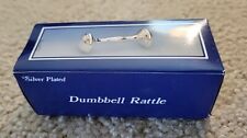 Elegance Silver plated Dumbbell Rattle. New In Box. Sealed.