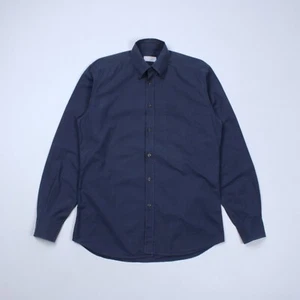 Prada Vintage Blue Cotton Shirt Mens Size 38 / 15 - Picture 1 of 21