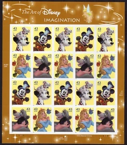 Scott #4345a (4042-45) Disney Imagination Souvenir Sheet of 20 Stamps - MNH - Picture 1 of 1