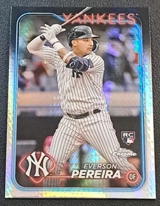 Everson Pereira RC Prism Refractor 2024 Topps Chrome #238 Rookie Baseball Card - Picture 1 of 2