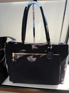 NEW Tumi Voyageur SONIA Nylon 16.75” Business Tote Bag - BLACK with GOLD - Picture 1 of 6