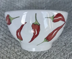 California Pantry 1996 Chile Pepper Design Salsa Bowl 12 Oz - Picture 1 of 9