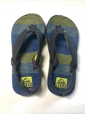 Chanclas Reef Unisex Niños Tanga Niños Niños Azul Verde Talla 11 Zapatos de Verano Foto 1 de 4