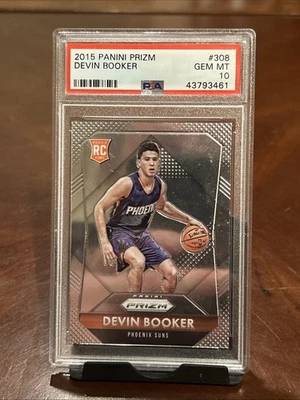 2015-16 Panini Prizm Devin Booker Phoenix Suns Rookie RC NBA PSA 10 #308 Reino Unido Foto 1 de 4