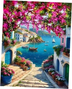 DIY Scenery Paint by Numbers Kit for Adults,Unframed Landscape Paint by - Picture 1 of 8