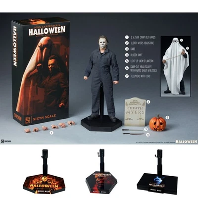 1/6 Scale Action Figure Display Stand Halloween Michael Myers Laurie Strode - Image 1 of 4