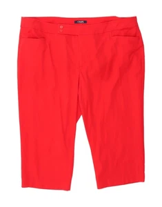 CHAPS Womens Bermuda Shorts US 24 4XL W44 Red Cotton DB03 - Picture 1 of 3