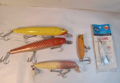 Lote de señuelos Striper tapones de madera Atom Striper Swiper señuelos sin marca Foto 1 de 4