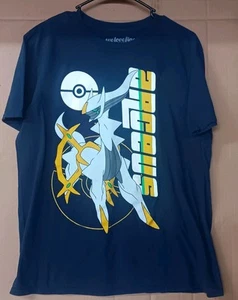 Pokemon Arceus T-Shirt Size L Blue Graphic Tee Legendary Creature Anime - Picture 1 of 7