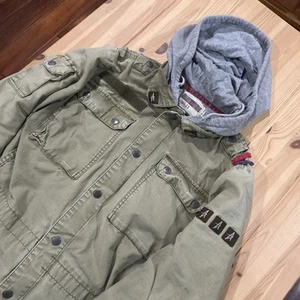 Vtg Altamont Captain Jacket Military Style Hoodie Lined Small Skate Grunge Snap - Picture 1 of 9