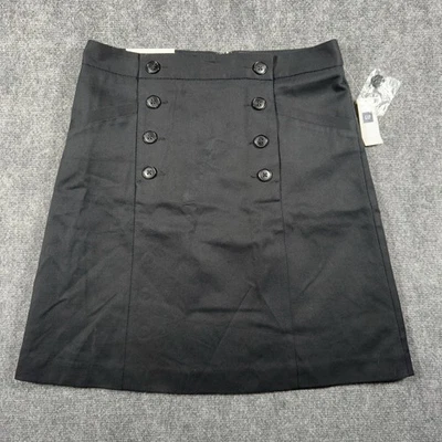 Falda GAP Para Mujer Talla 8 Negra Forrada Cremallera en la Cintura Botones Nueva Con Etiquetas Nueva Foto 1 de 4
