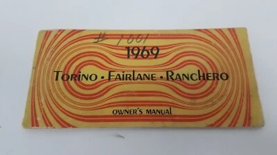 1969  FORD TORINO AND FAIRLANE  OWNER'S MANUAL ORIGINAL 1st Printing July 1968 - Image 1 of 4