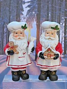 Set 2 New  baking  Cooking Gingerbread Man House Santa Clause Figures  Christmas - Picture 1 of 5