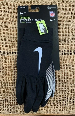 Nike Las Vegas Raiders NFL Sphere Stadium Gloves Size Medium Unisex Black NWT Cover