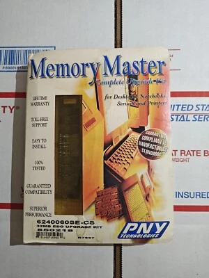  Memory Master Complete Upgrade Kit  PNY Technologies Dimm 32mb Pc100 SDRAM - Image 1 of 4