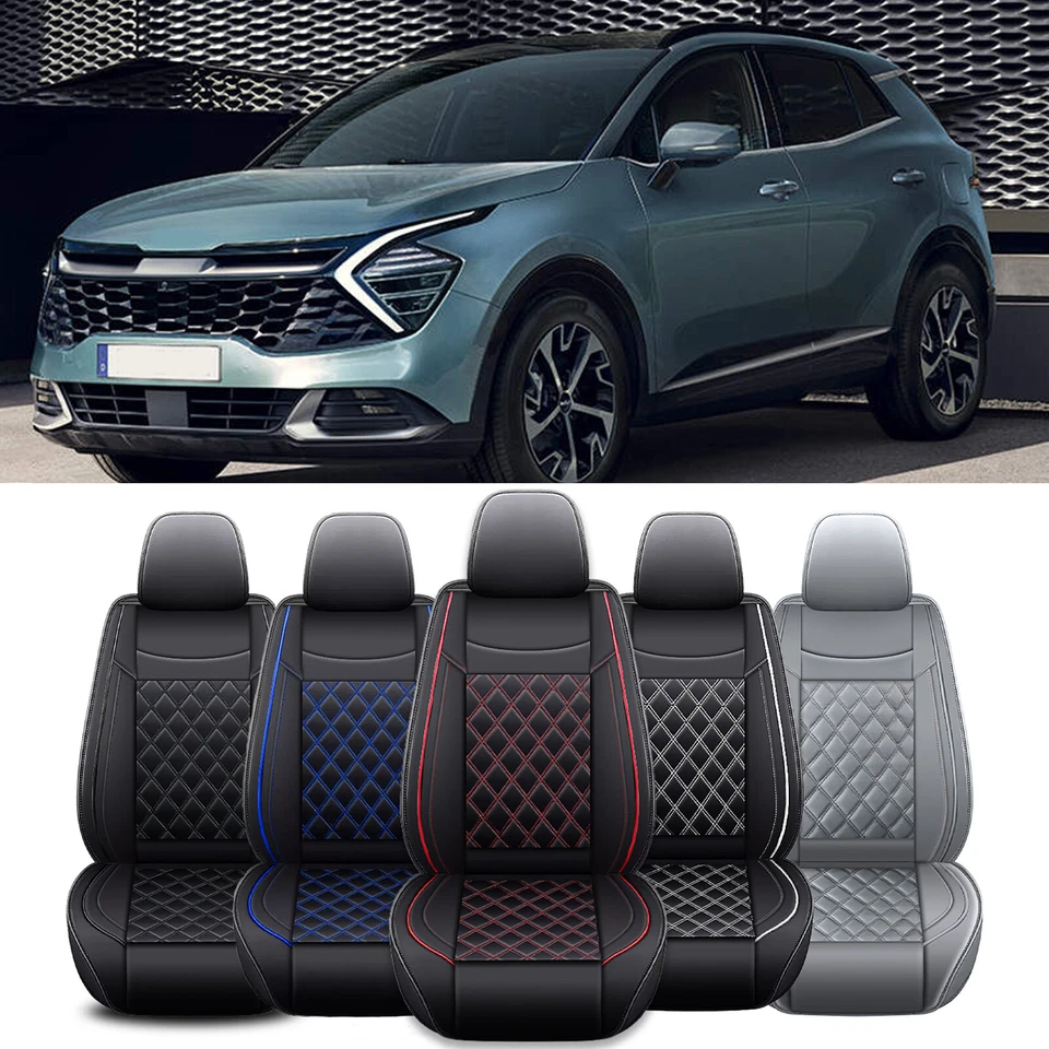 Juego completo de funda de asiento de coche cojín de cuero PU de lujo para Kia Sportage 1995-2024 Foto 1 de 4