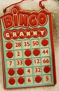 BINGO GRANNY Resin Christmas Ornament Holiday KURT ADLER - Picture 1 of 2