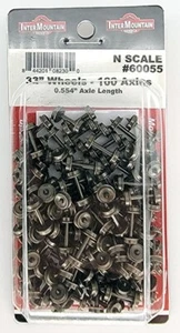 N Intermountain 60055 33" Brass Insulated Wheels Axle Length: 0.554" 100 Axles - Picture 1 of 1