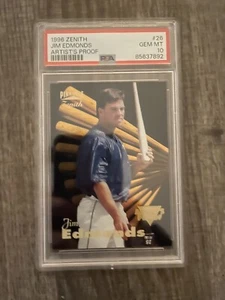 1996 Zenith Artist’s Proof Jim Edmonds #26 PSA 10 Gem Mint Angels - Picture 1 of 2