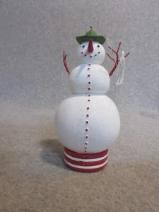 Department 56 COVER ART SNOWMAN Christmas Glass Ornament MiNt-In-BoX + Tags - Picture 1 of 5