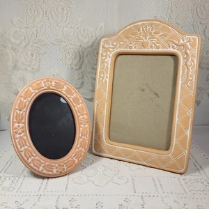 Terra Cotta Photo Frames Easel Back 3x4 and 5x7 - Picture 1 of 11