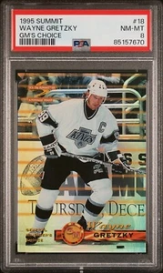 1995-96 PINNACLE SUMMIT GENERAL MANAGER'S CHOICE WAYNE GRETZKY #18 PSA 8 - Picture 1 of 2