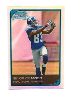 2006 Bowman Chrome SINORICE MOSS #230 RC rookie refractor NEW YORK GIANTS ๐ - Picture 1 of 2
