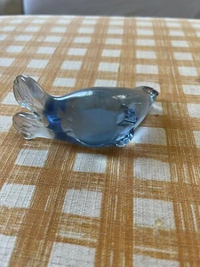 Two Vintage Art Glass Blue Seals / Sea Lions Marine Mammal - Imagen 1 de 8