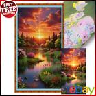 Full Embroidery Cotton Thread 11CT Print Landscape at Sunset Cross Stitch40x70cm