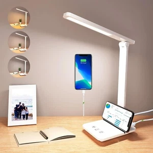 LED Desk Lamp Touch Control Lamp Eye-Caring 3 Color Modes Brightness Adjustable - Picture 1 of 7