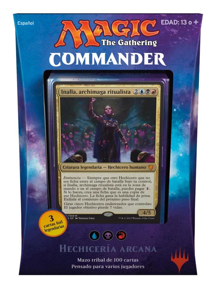 SPANISH Magic MTG 2017 Commander C17 Sealed Arcane Wizardry Deck The Gathering - Image 1 of 4