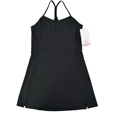 90 Degree by Reflex Youth Girls Size S Charmed Tennis Dress Shelf Bra Black NWT - Image 1 of 4