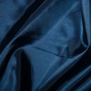 Taffeta Metallisch Seide Satin Kleid Stoff - Marineblau - Bild 1 von 1