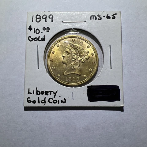 1899  GOLD US $10 DOLLAR LIBERTY HEAD EAGLE COIN Please Read Description Cover