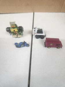 Lot 4 Vijtage Micro Machines Z Bots motorcycle skid steer ertl joker - Picture 1 of 4