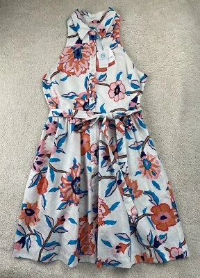 Vestido Camisa Tori Richard 2 Bali Alto Mimi Jardín Fiesta Floral Ajuste Acampanado NUEVO $218 Foto 1 de 4
