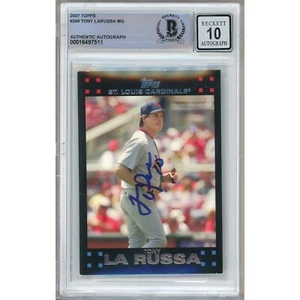 2007 Topps #249 Tony LaRussa Signed Card Beckett BAS AUTO 10 Slabbed Cardinals - Picture 1 of 6