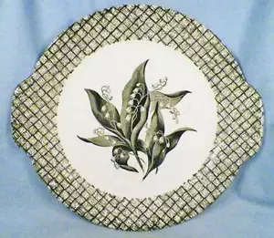 Lily of the Valley Chop Plate Platter Primrose China Co Retro 1950s Green White - Picture 1 of 5