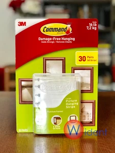 3M Command Picture Hanging Strips Large 34 Pairs 68 Strips Hold 16 lbs - Picture 1 of 1