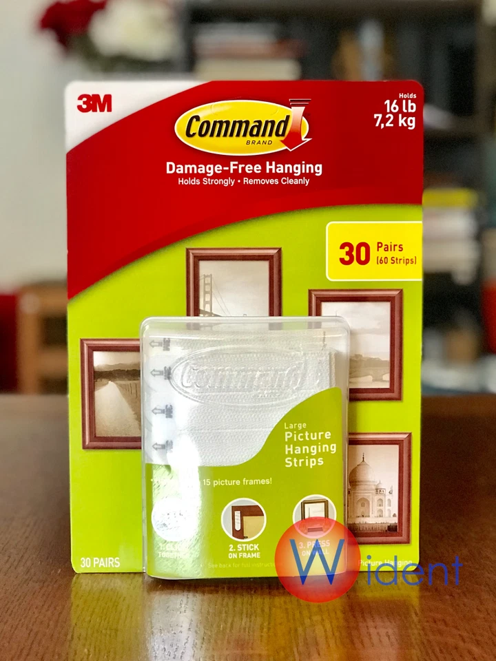 3M Command Picture Hanging Strips Large 34 Pairs 68 Strips Hold 16 lbs - Image 1 of 1