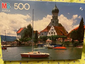 Milton Bradley 500 Piece Puzzle Wasserburg Bodensee Germany 13-7/8 x 19-7/8 NEW - Picture 1 of 2