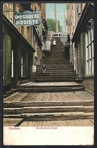 Ansichtskarte Quebec, Break-Neck-Steps 1907 - Bild 1 von 2