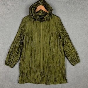 Mycra Pac Life Jacket Women's P Green Crinkle Hooded Full Zip Oversized - Picture 1 of 11