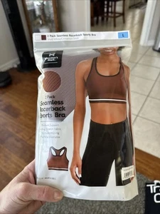 PICK SIZE / COLOR - Member's Mark Women's 2-Pack Seamless Racerback Sports Bra L - Picture 1 of 3